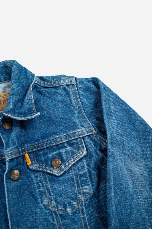Vintage Levi's Kinder 'Orange Tab' Denim Trucker Jacke - Workwear [1990er]