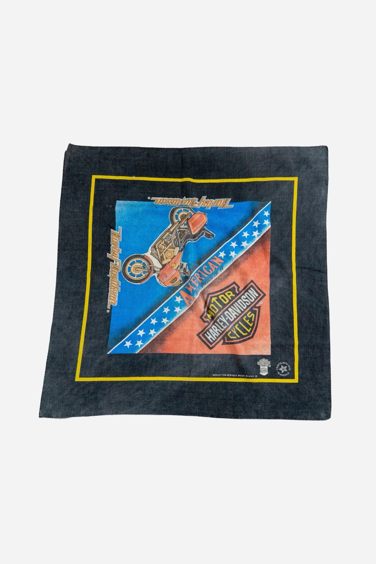 Vintage Harley - Davidson Bandana 'American And Proud Of It' - Accessoires [1990er]