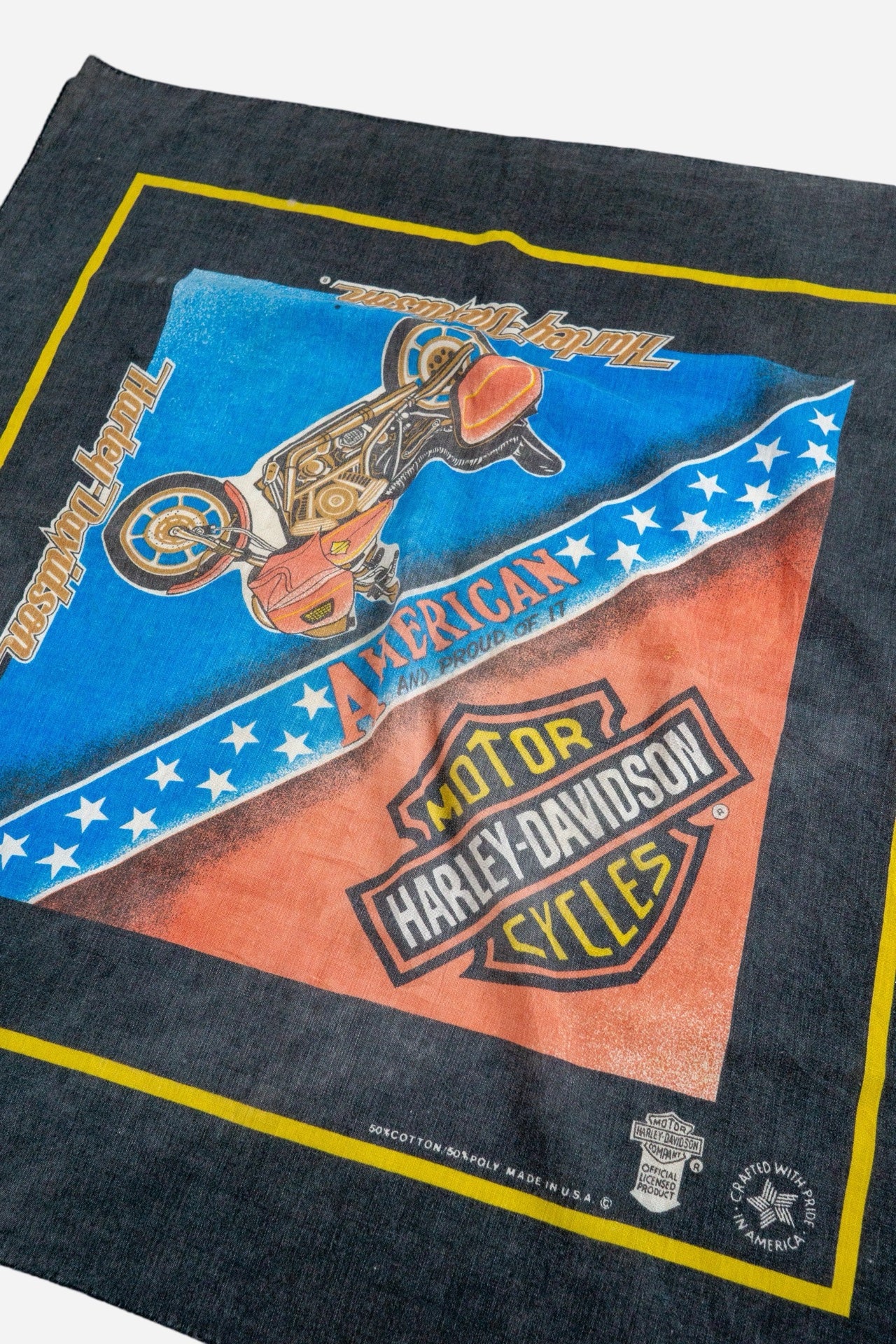 Vintage Harley - Davidson Bandana 'American And Proud Of It' - Accessoires [1990er]