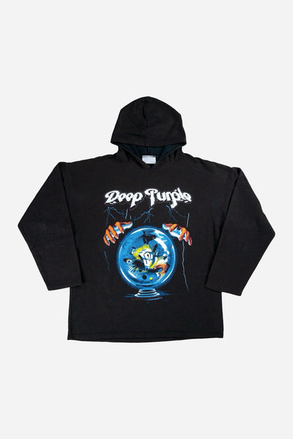 Vintage Deep Purple Sweatshirt Hoodie [1990s] Large