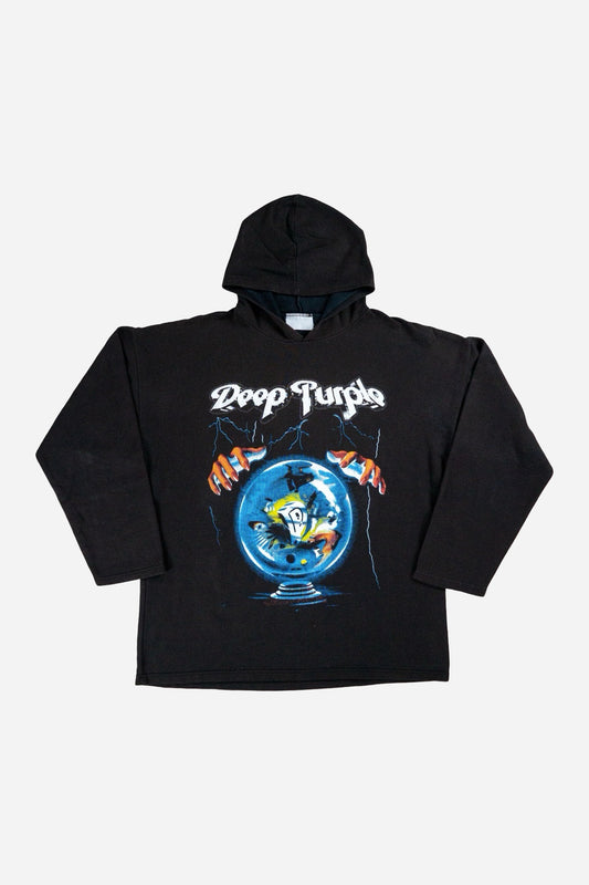 Vintage Deep Purple Sweatshirt Hoodie [1990s] Large