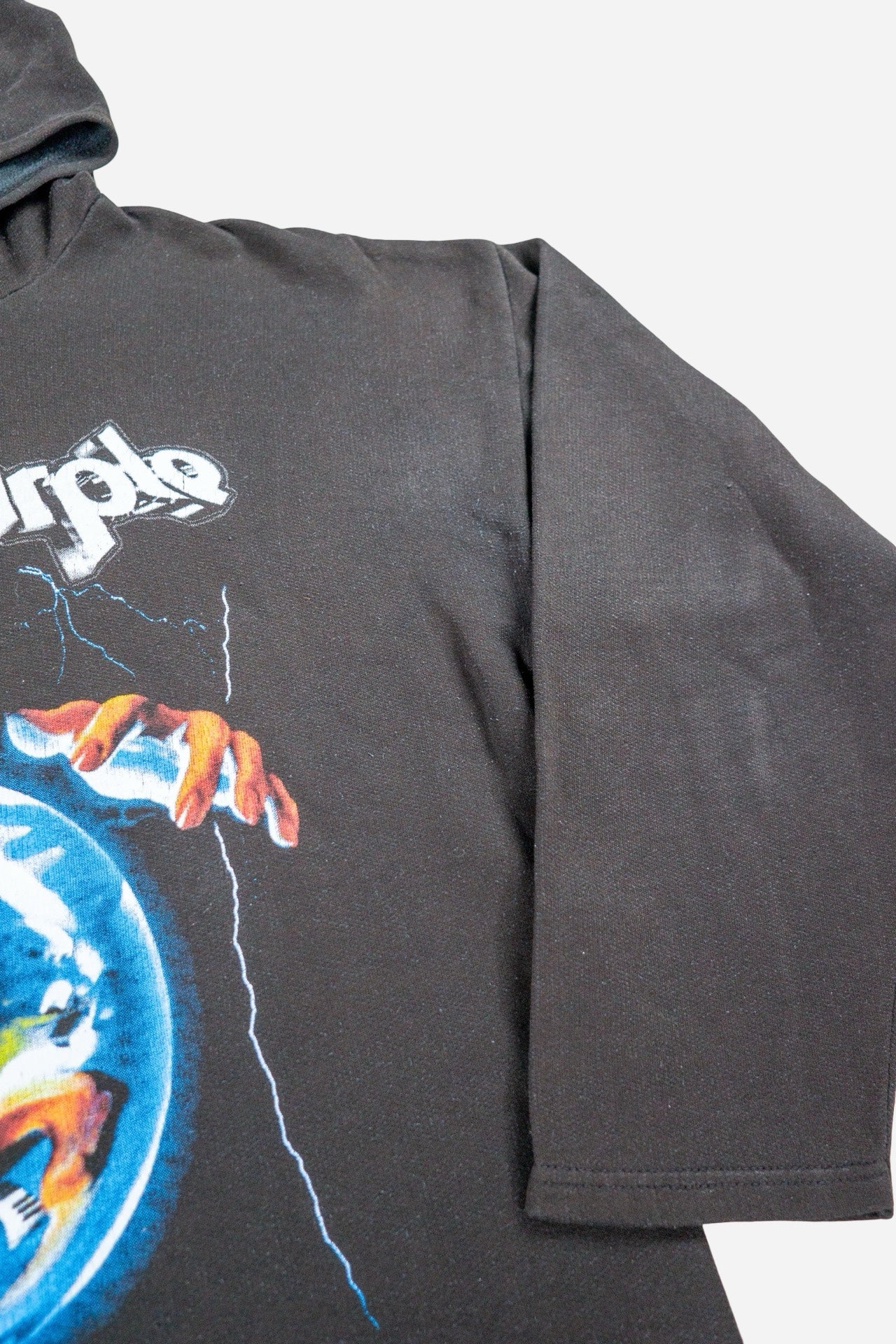 Vintage Deep Purple Sweatshirt Hoodie [1990s] Large
