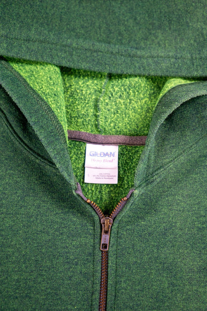 Vintage Gildan Sweatshirt Zip - Up Hoodie - Sportswear [2000er]