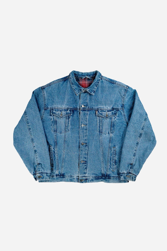 Vintage Mustang Denim Trucker Jacke Gefüttert - Workwear [1990er]