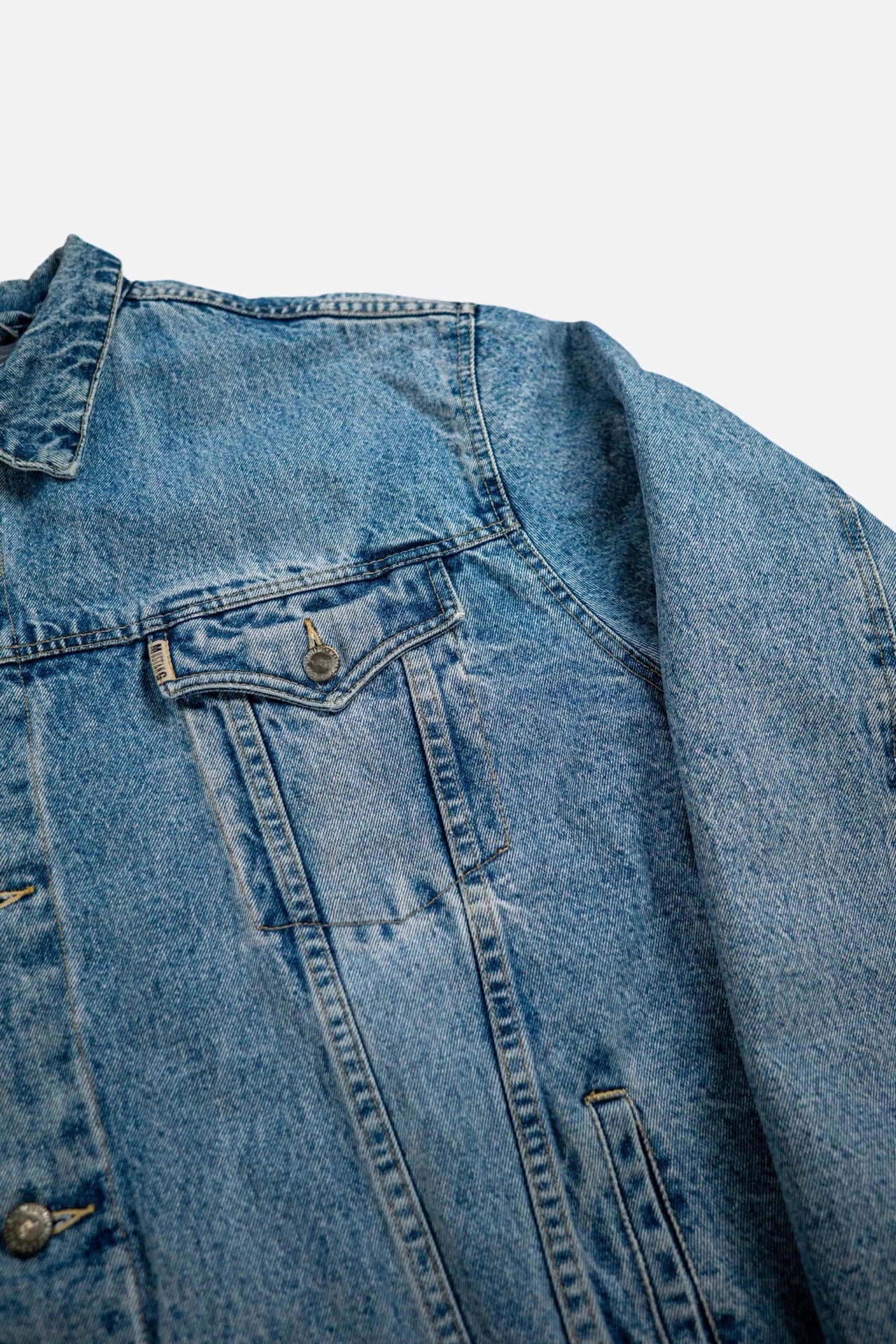 Vintage Mustang Denim Trucker Jacke Gefüttert - Workwear [1990er]