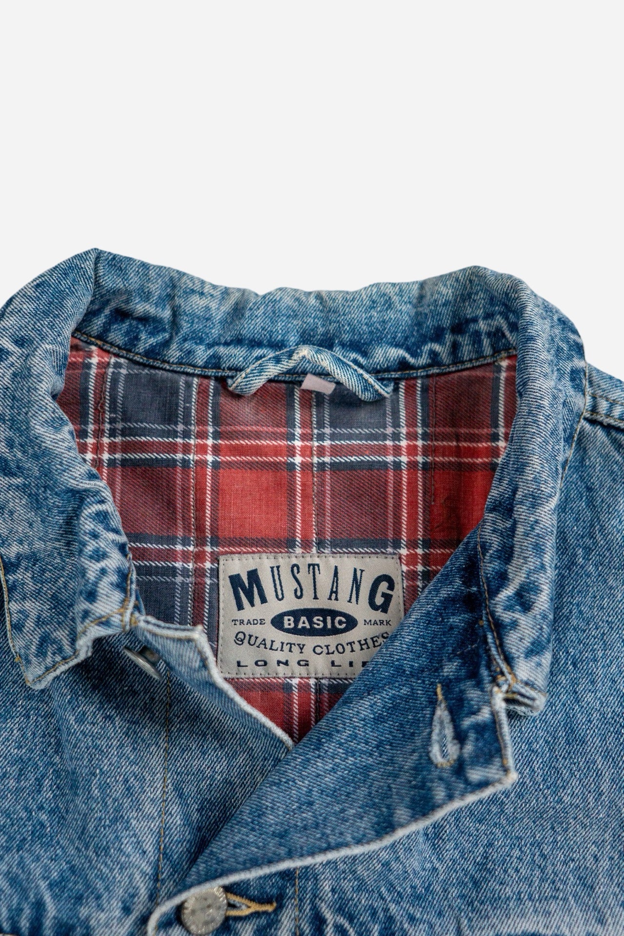 Vintage Mustang Denim Trucker Jacke Gefüttert - Workwear [1990er]