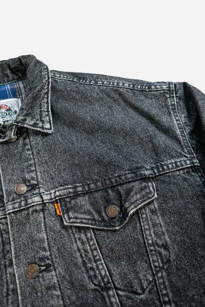 Vintage Levi's 'Orange Tab' Denim Trucker Jacke Gefüttert - Sportswear [1990er]