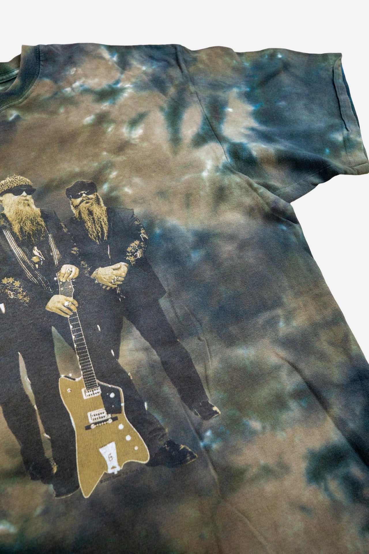 Vintage Liquid Blue Tie - Dye T-Shirt 'ZZ Top' - Sportswear [1990er]