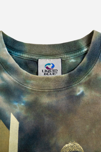 Vintage Liquid Blue Tie - Dye T-Shirt 'ZZ Top' - Sportswear [1990er]