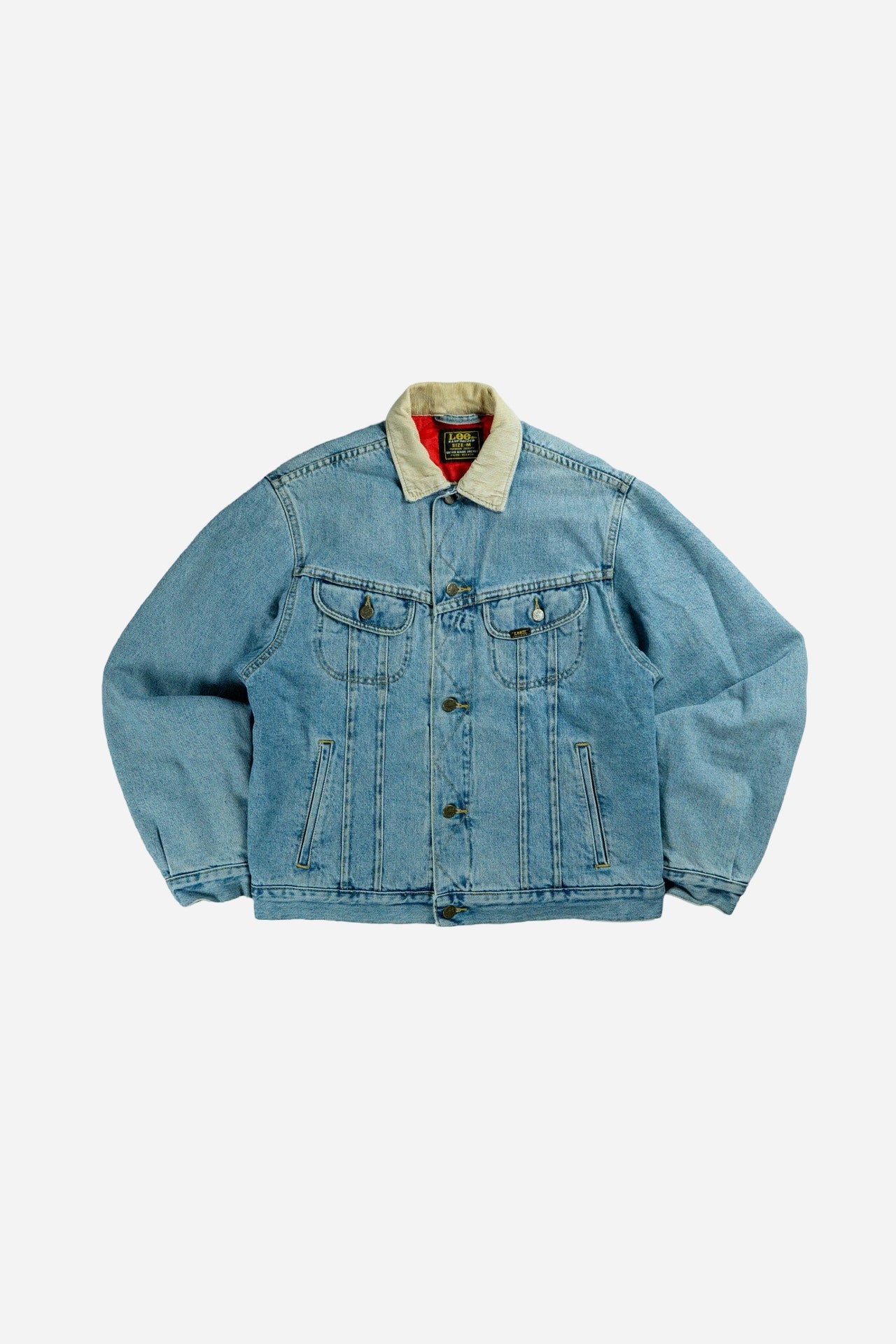 Vintage Lee 'Rider' Denim Jacket Lined [1990s] Medium