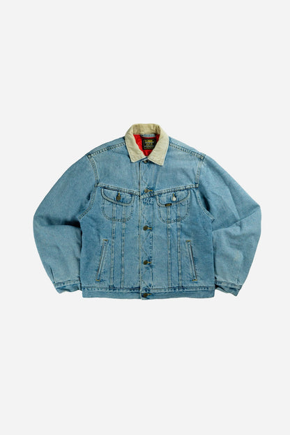 Vintage Lee 'Rider' Denim Jacket Lined [1990s] Medium