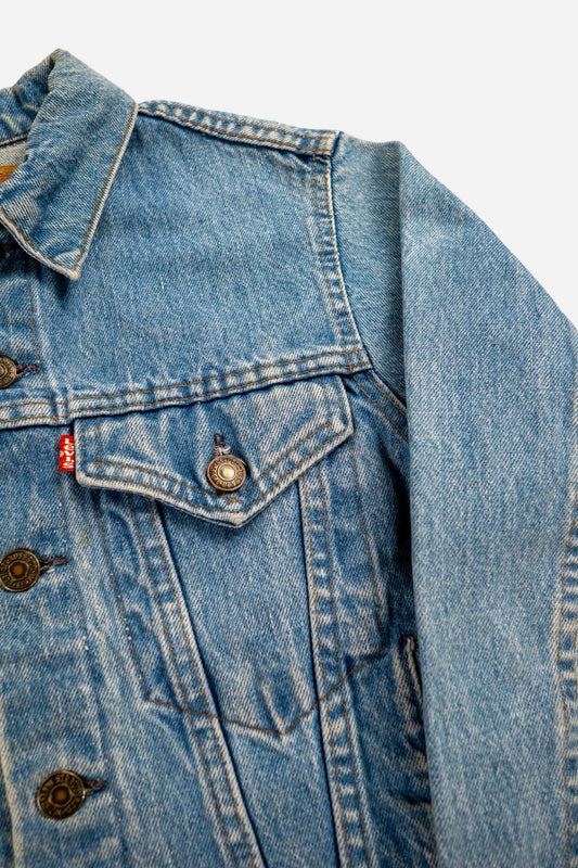 Vintage Levi's Kinder Denim Trucker Jacke - Workwear [1990er]