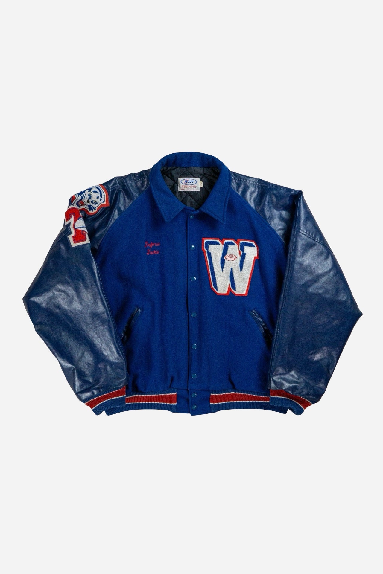 Vintage Neff Varsity College Jacke 'Defense Tackle' - Sportswear [1990er]