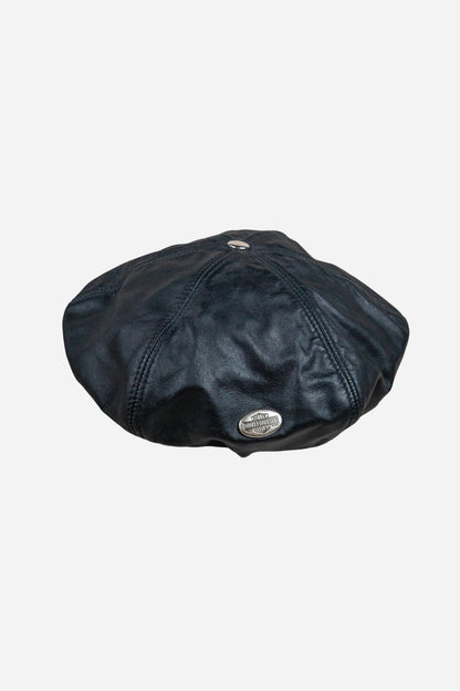 Vintage Harley - Davidson Beret Mütze Leder - Accessoires [2000er]
