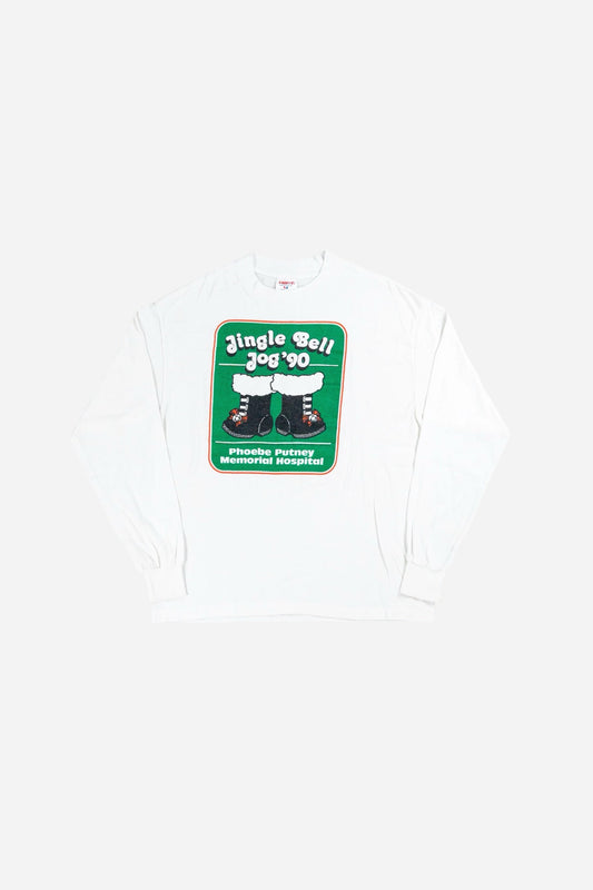 Vintage Tee Jays Single Stitch Longsleeve T-Shirt 'Jingle Bell Jog 90' - Sportswear [1990er]