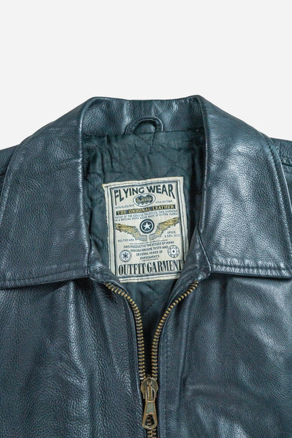 Vintage Fly Jacket Leather Jacket [1990s] XLarge